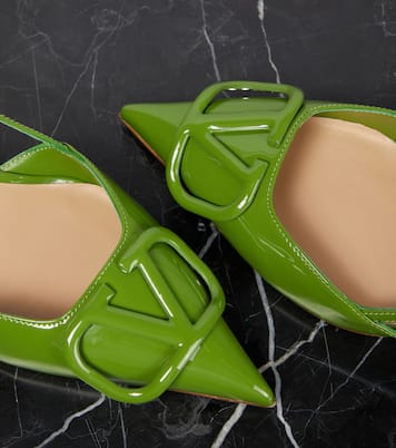 Slingback-Pumps VLogo Signature 50 aus Lackleder | Valentino Garavani