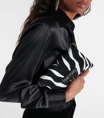 Label Mini velvet shoulder bag | Tom Ford