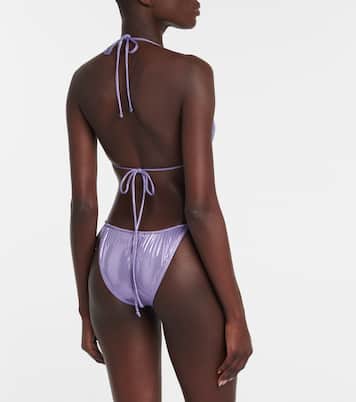 String metallic bikini top | Norma Kamali