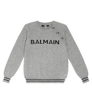 Pullover in lana, seta e cashmere | Balmain Kids