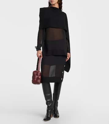 Falda midi de chifón técnico | Proenza Schouler