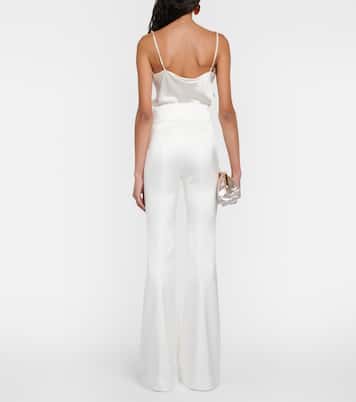 Pantalon de mariée Sculpted en satin | Galvan