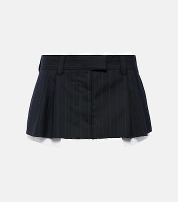 Minigonna in lana a righe | Miu Miu