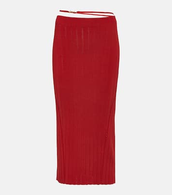 La Jupe Pralu knitted midi skirt | Jacquemus