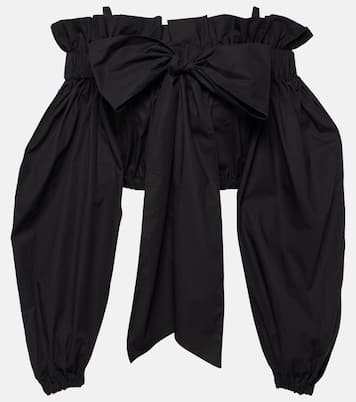 Bow-detail ruffled cotton crop top | Patou