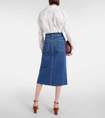 Gonna midi di jeans Victoria | Veronica Beard