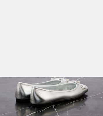 Ballerinas Elme aus Metallic-Leder | Jimmy Choo