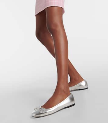 Ballerinas Elme aus Metallic-Leder | Jimmy Choo