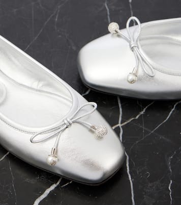 Ballerinas Elme aus Metallic-Leder | Jimmy Choo