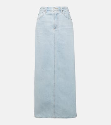 Astrid Slice denim maxi skirt | Agolde