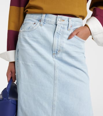 Astrid Slice denim maxi skirt | Agolde