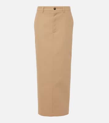 Drill cotton maxi skirt | Wardrobe.NYC