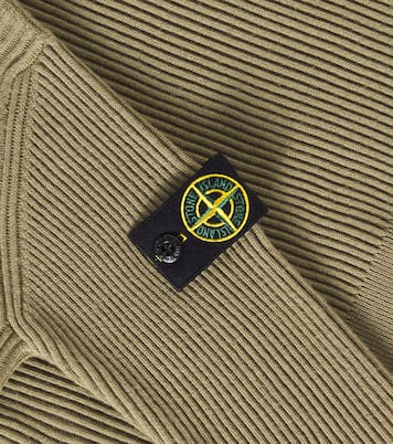 Compass ribbed-knit wool turtleneck sweater | Stone Island Junior
