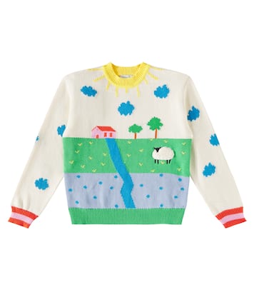 Jersey de lana y algodón en intarsia | Stella McCartney Kids
