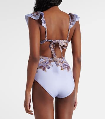 Costume intero Ottie Ruffle con cut-out | Zimmermann