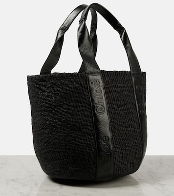 Tote Woody Medium de efecto rafia | Chloé