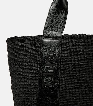 Tote Woody Medium de efecto rafia | Chloé