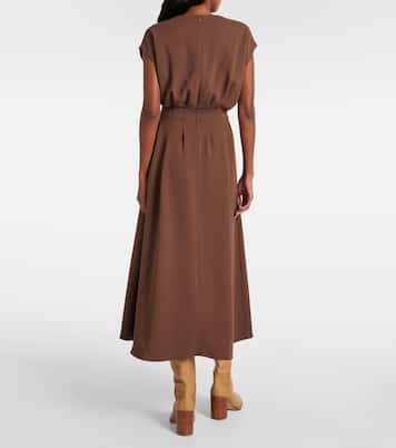 Abito midi in cady a pieghe | Joseph