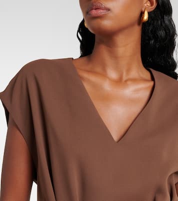 Abito midi in cady a pieghe | Joseph