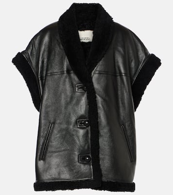 Chaleco Medilia de piel con borrego | Isabel Marant