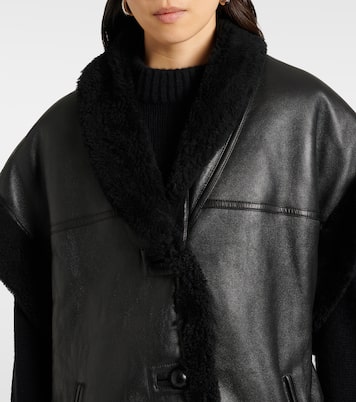Chaleco Medilia de piel con borrego | Isabel Marant