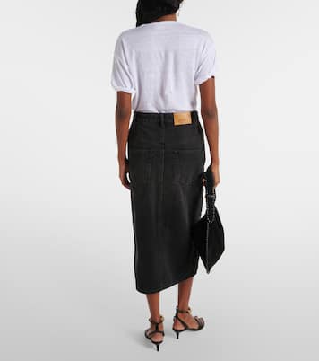 Falda midi Vandy de denim de tiro alto | Marant Etoile