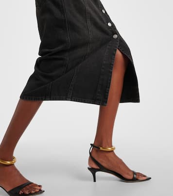 Falda midi Vandy de denim de tiro alto | Marant Etoile