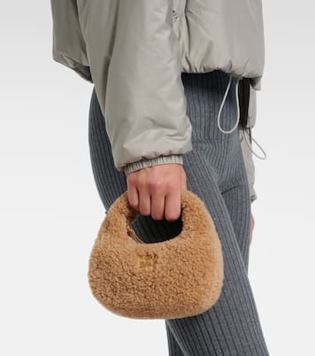 Borsa a spalla Wander Mini in shearling | Miu Miu