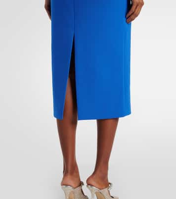 Abito midi Antonella in crêpe con cut-out | Rebecca Vallance