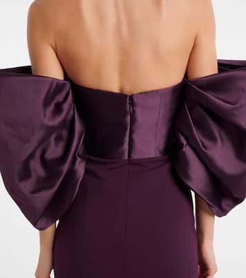 Abito lungo Arla in twill e crêpe | Solace London