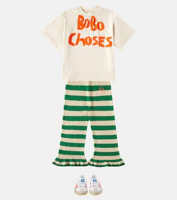 Pantalones anchos BC de punto a rayas | Bobo Choses