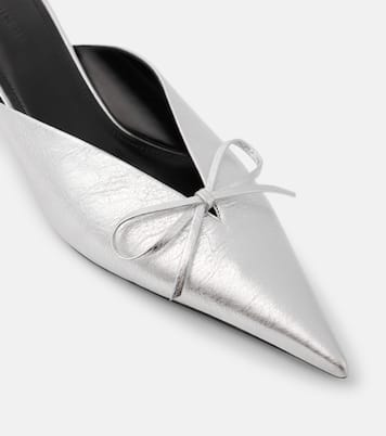 Mules Knife Bow 40 in pelle metallizzata | Balenciaga
