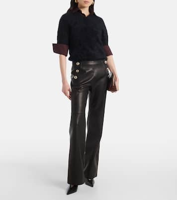 Sleek Statement leather flared pants | Dorothee Schumacher