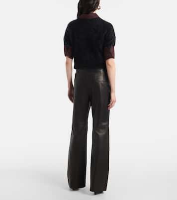 Sleek Statement leather flared pants | Dorothee Schumacher