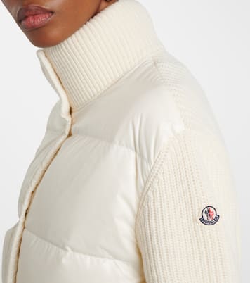 Down-paneled virgin wool cardigan | Moncler