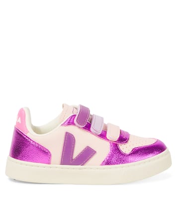 Baskets V-10 en cuir métallisé | Veja Kids