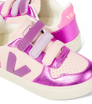 Baskets V-10 en cuir métallisé | Veja Kids