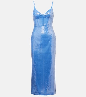 Vestido con corsé con lentejuelas | David Koma