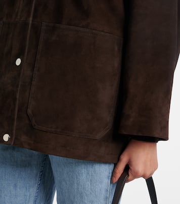 Giacca Barn in suede con pelle | Nour Hammour
