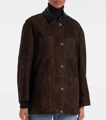 Giacca Barn in suede con pelle | Nour Hammour