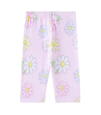 Bébé – Legging en coton mélangé à fleurs | Monnalisa