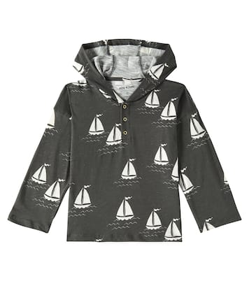 Felpa Sailing Boats in cotone con stampa | Mini Rodini