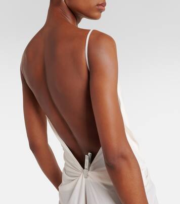 Draped embellished jersey maxi dress | Coperni
