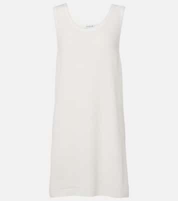 Robe midi en coton et laine mélangés | Alaïa