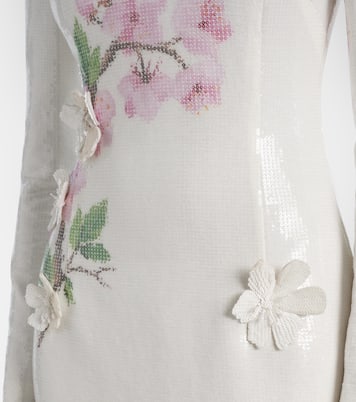 Embroidered sequined jersey gown | Oscar de la Renta