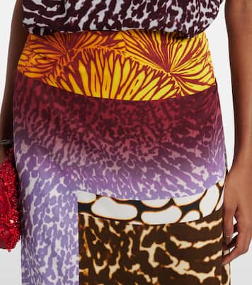 Gonna midi in seta con stampa | Dries Van Noten