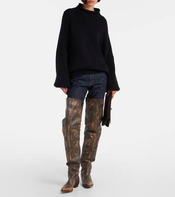 Overknee-Stiefel Clive 35 aus Leder | Khaite