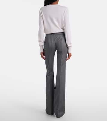 Striped wool flared pants | McQueen