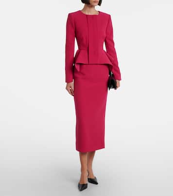 High-rise cady pencil skirt  | Roland Mouret