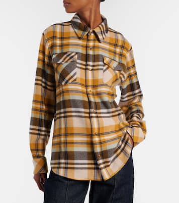 Chemise Abundance Tartan en cachemire et œil-de-tigres | God's True Cashmere